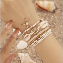 Combo 7 vòng tay + 3 vòng cổ layer vintage retro - Phụ Kiện Xinh Ocean Charm 4