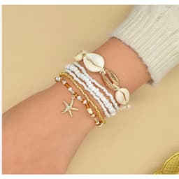 Combo 7 vòng tay + 3 vòng cổ layer vintage retro - Phụ Kiện Xinh Ocean Charm 9