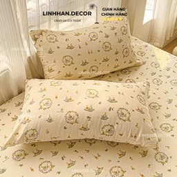 Gối Nằm Cotton Đũi Xơ Đậu Lành Kích Thước 45x65cm - Mềm Mại , Thoáng Mát 8