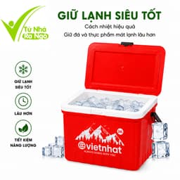 Phích Đá Giữ Nhiệt Việt Nhật Có Van Xả Quai Xách GD231 - Thùng Giữ Đá Giữ Lạnh Việt Nhật Đi Dã Ngoại 2