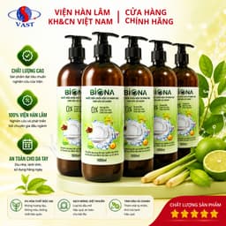 [CHÍNH HÃNG- LỌ 1000ML ] Nước rửa chén bát hữu cơ Bồ Hòn Bio Nano - Sạch dầu mỡ, tinh dầu khử mùi- Sản Phẩm Viện Hàn L 1
