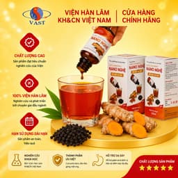 [LỌ 50ML] NANO CURCUMIN SIRO - Hỗ trợ điều trị viêm loét dạ dày, tá tràng, làm đẹp da - Sản phẩm Viện Hàn Lâm KH&CN VN 1