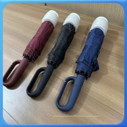 TH_Ô Dù Bấm Tự Động 10Nan Kép Chống UV50+, Đóng Mở Nhanh, Thiết Kế Công Thái Học | Móc Khoá Giữ Tay Cầm 9