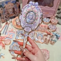 [HÀNG SẴN HOẢ TỐC] Gương trang điểm cầm tay Flower Knows Bunny Garden thiết kế tinh tế 4