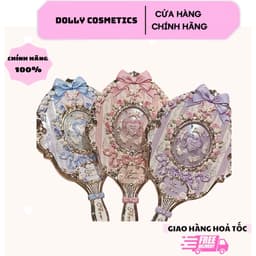 [HÀNG SẴN HOẢ TỐC] Gương trang điểm cầm tay Flower Knows Bunny Garden thiết kế tinh tế 1