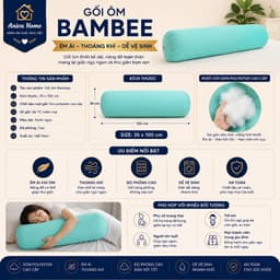 Gối Nằm Và Gối Ôm Bambee Aniva Home - Gòn Polyester Cao Cấp Êm Ái Thoáng Khí Độ Phồng Cao 4