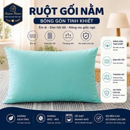 Gối Nằm Và Gối Ôm Bambee Aniva Home - Gòn Polyester Cao Cấp Êm Ái Thoáng Khí Độ Phồng Cao 5