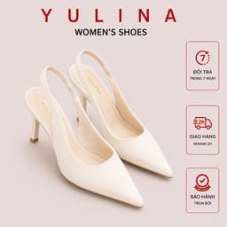 Giày cao gót 𝙔𝙐𝙇𝙄𝙉𝘼 5 phân quai hậu mũi nhọn chất tuyết nhung siêu xịn ( TA18 ) 2