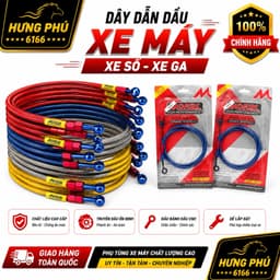 Dây dẫn dầu xe máy .đầu nhôm CNC cao cấp 1