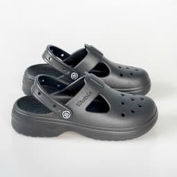 [Tặng Charm + Móc Khóa Chính Hãng] Dép Sục Màu Đen WABIS Platform Happiness V1 Đế Cao 3cm, Êm Chân, Chống Trượt [WPH-V1] 5
