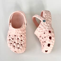 [Tặng Charm + Móc Khóa Chính Hãng] Dép Sục Màu Hồng WABIS Kim Cương Đế 3cm Không Thấm Nước, Chống Trượt [WUC-V3] 9