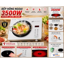 Bếp Hồng Ngoại 3500W Công Suất Lớn – Không Kén Nồi – Nấu Siêu Nhanh 2