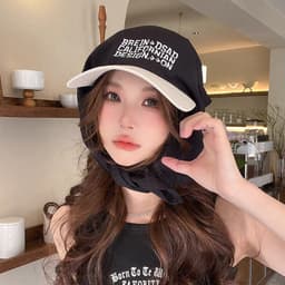 PVN73618 Mũ Lưỡi Trai Trùm Đầu Chống Nắng Phối Màu Thời Trang Kèm Khăn Buộc Đầu, Mũ Bóng Chày Che Nắng Toàn Diện 3