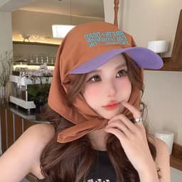PVN73618 Mũ Lưỡi Trai Trùm Đầu Chống Nắng Phối Màu Thời Trang Kèm Khăn Buộc Đầu, Mũ Bóng Chày Che Nắng Toàn Diện 8