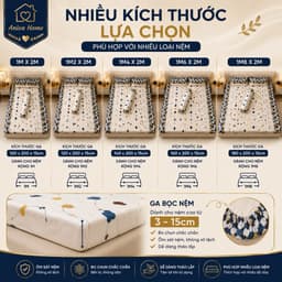 Bộ Ga Gối Thun Lạnh Hàn Quốc 4 Món Aniva Home | Ga Bọc Nệm Co Giãn 4 Chiều Cho Nệm 3-15cm | Kèm Gối Ôm Khóa Kéo 5
