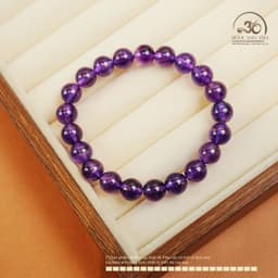 Ngọc Đan Tâm - Vòng Tay Đá Thạch Anh Tím 8mm 6A - Mệnh Hoả và Mệnh Thổ 3