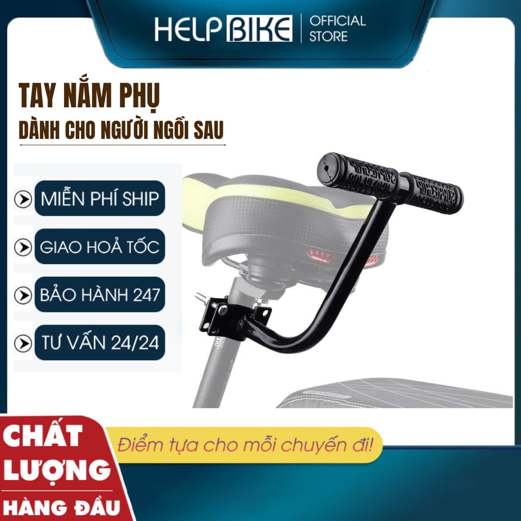 Tay nắm phụ sau xe đạp GIÚP AN TOÀN hơn khi đạp xe - TNP01
