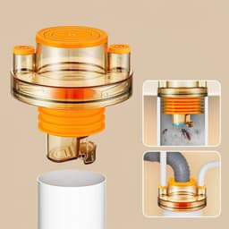 Combo 2 Đầu Nối Thoát Sàn Chống Mùi Hôi Cống Ngăn Côn Trùng Nắp Đậy Ống Thoát Nước Máy Giặt Bồn Rửa Chậu Rửa 4