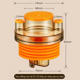 Combo 2 Đầu Nối Thoát Sàn Chống Mùi Hôi Cống Ngăn Côn Trùng Nắp Đậy Ống Thoát Nước Máy Giặt Bồn Rửa Chậu Rửa 6