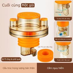Combo 2 Đầu Nối Thoát Sàn Chống Mùi Hôi Cống Ngăn Côn Trùng Nắp Đậy Ống Thoát Nước Máy Giặt Bồn Rửa Chậu Rửa 8