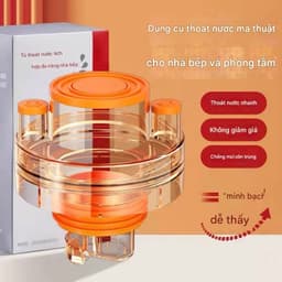 Combo 2 Đầu Nối Thoát Sàn Chống Mùi Hôi Cống Ngăn Côn Trùng Nắp Đậy Ống Thoát Nước Máy Giặt Bồn Rửa Chậu Rửa 9