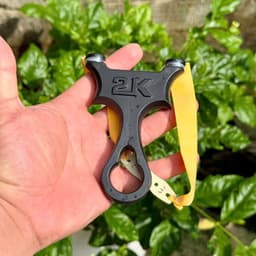 Ná cao su nhựa 2K - kèm 1 dây kéo tới má , bộ ná nhựa abs nguyên khối giá rẻ siêu bền 5