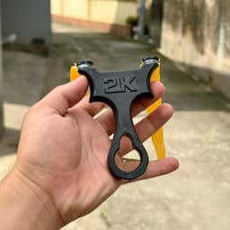 Ná cao su nhựa 2K - kèm 1 dây kéo tới má , bộ ná nhựa abs nguyên khối giá rẻ siêu bền 6