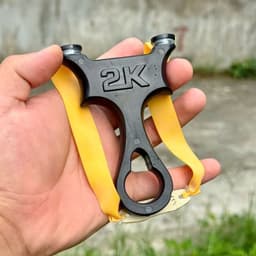 Ná cao su nhựa 2K - kèm 1 dây kéo tới má , bộ ná nhựa abs nguyên khối giá rẻ siêu bền 1