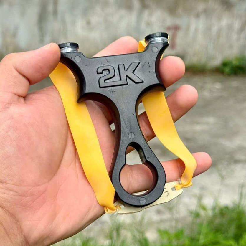 Ná cao su nhựa 2K - kèm 1 dây kéo tới má , bộ ná nhựa abs nguyên khối giá rẻ siêu bền
