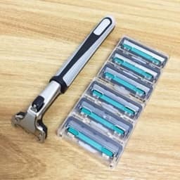 ''Combo''36-- 72 Lưỡi Dao Cạo Râu +Cán Dao Tặng Kèm  Lọ Gel Làm Mềm Râu Và Hộp Nhựa Đựng Cán''T/LINH'' 4
