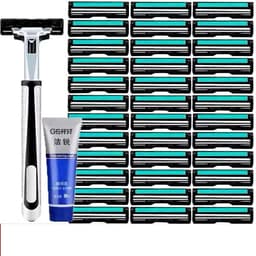 ''Combo''36-- 72 Lưỡi Dao Cạo Râu +Cán Dao Tặng Kèm  Lọ Gel Làm Mềm Râu Và Hộp Nhựa Đựng Cán''T/LINH'' 7