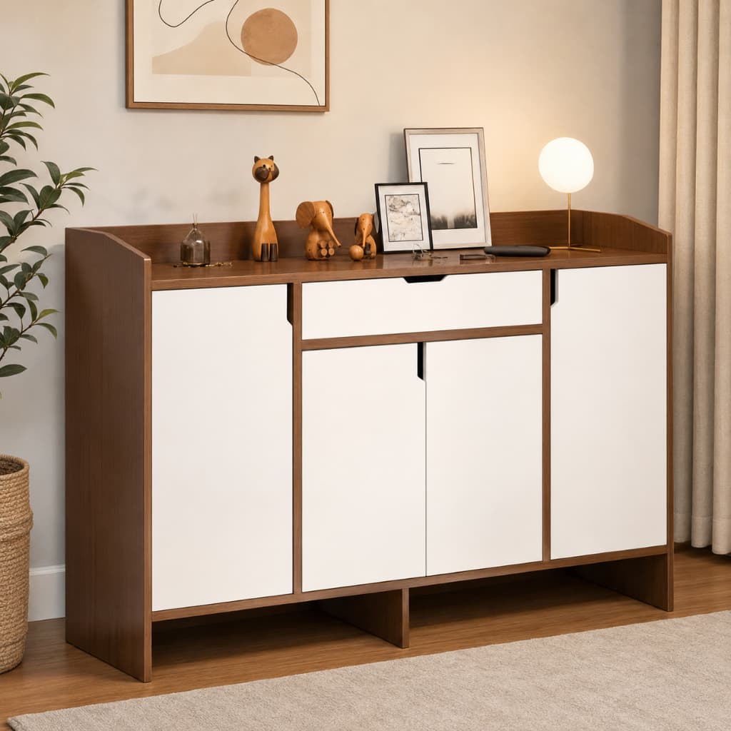 Tủ giày 5 cánh 5 tầng gỗ MDF 120cm – Tủ đựng giày dép thông minh, chống ẩm, gọn gàng hiện đại