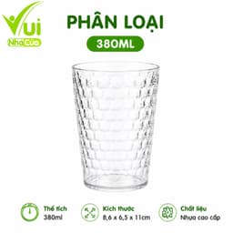 Cốc Uống Nước Sinh Tố Vân Tổ Ong Chống Trơn Hokori GD330 - Cốc Uống Nước Trà Đá Vân Tổ Ong Việt Nhật 8