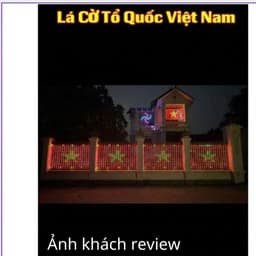 Cờ tổ quốc treo bằng đèn LED kích thước 1,8x2,7M Chống nước Bảo hành 12 tháng trang trí 30/4 - 2/9 6