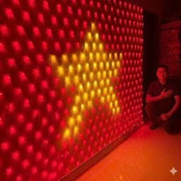 Cờ tổ quốc treo bằng đèn LED kích thước 1,8x2,7M Chống nước Bảo hành 12 tháng trang trí 30/4 - 2/9 7