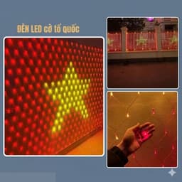 Cờ tổ quốc treo bằng đèn LED kích thước 1,8x2,7M Chống nước Bảo hành 12 tháng trang trí 30/4 - 2/9 8