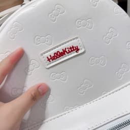 Balo đi học đi chơi hoạ tiết kitty in nơ chất da PU size 40 to rộng đựng vừa sách vở - laptop ( ảnh thật shop chụp ) 7