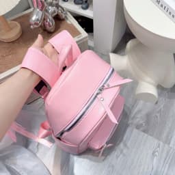 Balo đi học đi chơi hoạ tiết kitty in nơ chất da PU size 40 to rộng đựng vừa sách vở - laptop ( ảnh thật shop chụp ) 6