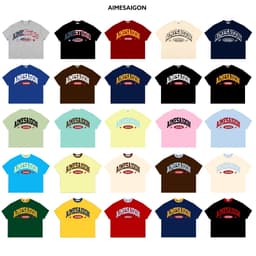 [XX Ver1] Áo Thun Boxy Local Brand Cotton Cổ Tròn Form Rộng Unisex Nam Nữ AIMESAIGON XXVIIIXX Hot Trend Tiffany Unisex 1