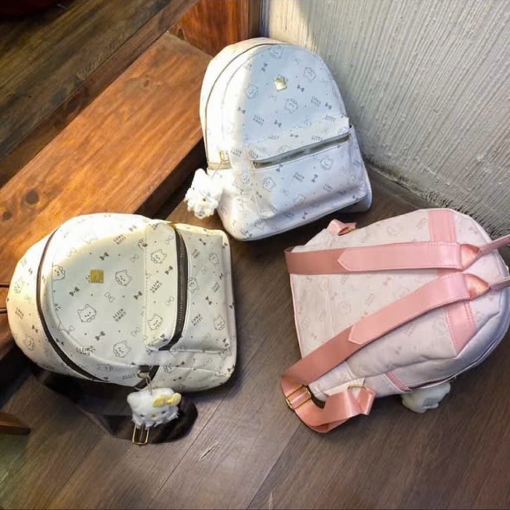 balo đi học quai to Size 32cm hoạ tiết kitty vá màu siêu đẹp đi chơi đi làm đa năng tiện dụng