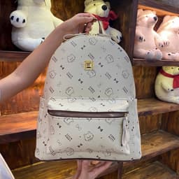 Balo đi học đi chơi chất da PU hoạ tiết mèo cow&kitty dễ thương bản quai to nhiều ngăn tiện lợi 2