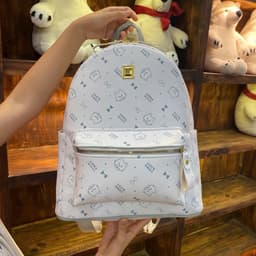 Balo đi học đi chơi chất da PU hoạ tiết mèo cow&kitty dễ thương bản quai to nhiều ngăn tiện lợi 3