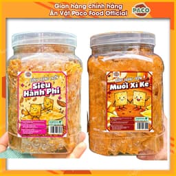 [SIÊU HÀNH PHI] 600g bánh tráng trộn Set 2 hủ lớn siêu hành phi/xì ke/đậm vị hành phi tỏi chà bông-tổng hợp ăn vặt ngon 8