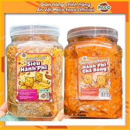 [SIÊU HÀNH PHI] 600g bánh tráng trộn Set 2 hủ lớn siêu hành phi/xì ke/đậm vị hành phi tỏi chà bông-tổng hợp ăn vặt ngon 7