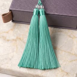 Tua Rua Đôi Hạt Trong Cổ Phong Phối Màu - Phụ Kiện Treo Ngọc Bội, Quạt, Áo Dài, Ô Tô, Handmade Trang Trí Cổ Trang 2