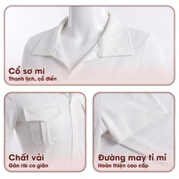 [Có Bigsize 45-85kg] Áo Sơ Mi Nữ Form Ôm Nhẹ Tay Ngắn Chất Thun Tăm Co Giãn LIMO MS012 2