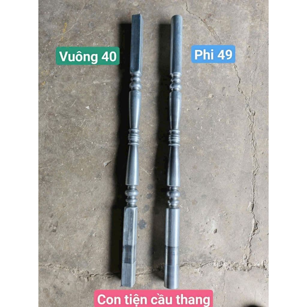 [Hoả tốc] Con tiện song sắt cầu thang lan can sắt  ống sắt thanh sắt tròn phi 49 mỹ thuật mỹ nghệ