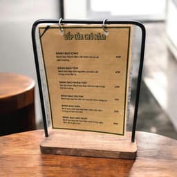 Standee Tencard Khung Sắt Đế Gỗ, Menu Để Bàn treo Menu A5 - Lamdecor miễn phí khắc tên theo yêu cầu 7