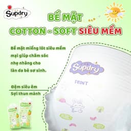 (COMBO 2 BỊCH) Tã Bỉm Supdry Trắng, Eco, Ultra, Premium Siêu Thấm Hút, Mỏng Nhẹ Cho Bé (Dán/Quần | Size NB–4XL) 6