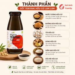 Sốt Teriyaki Hữu Cơ Lumlum 200ml cho bé 12m+ 05/2027 3